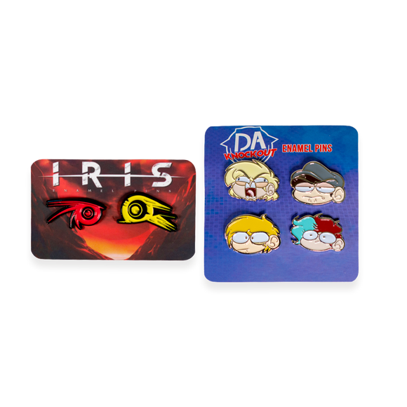 DAKnockout & Iris and Dimetrix Enamel Pin Bundle