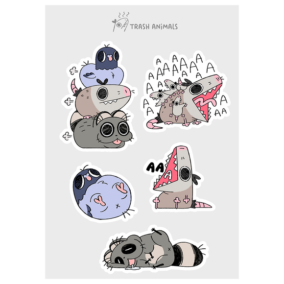 Trash Animal Sticker Sheet